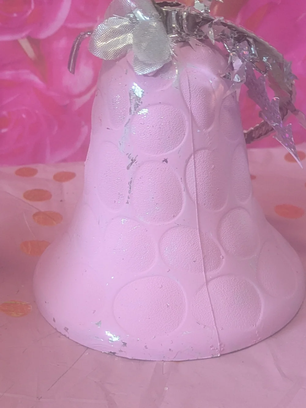 Hand painted Pink Party Bell Centerpiece Hanging Prop- Home Party Supplies
